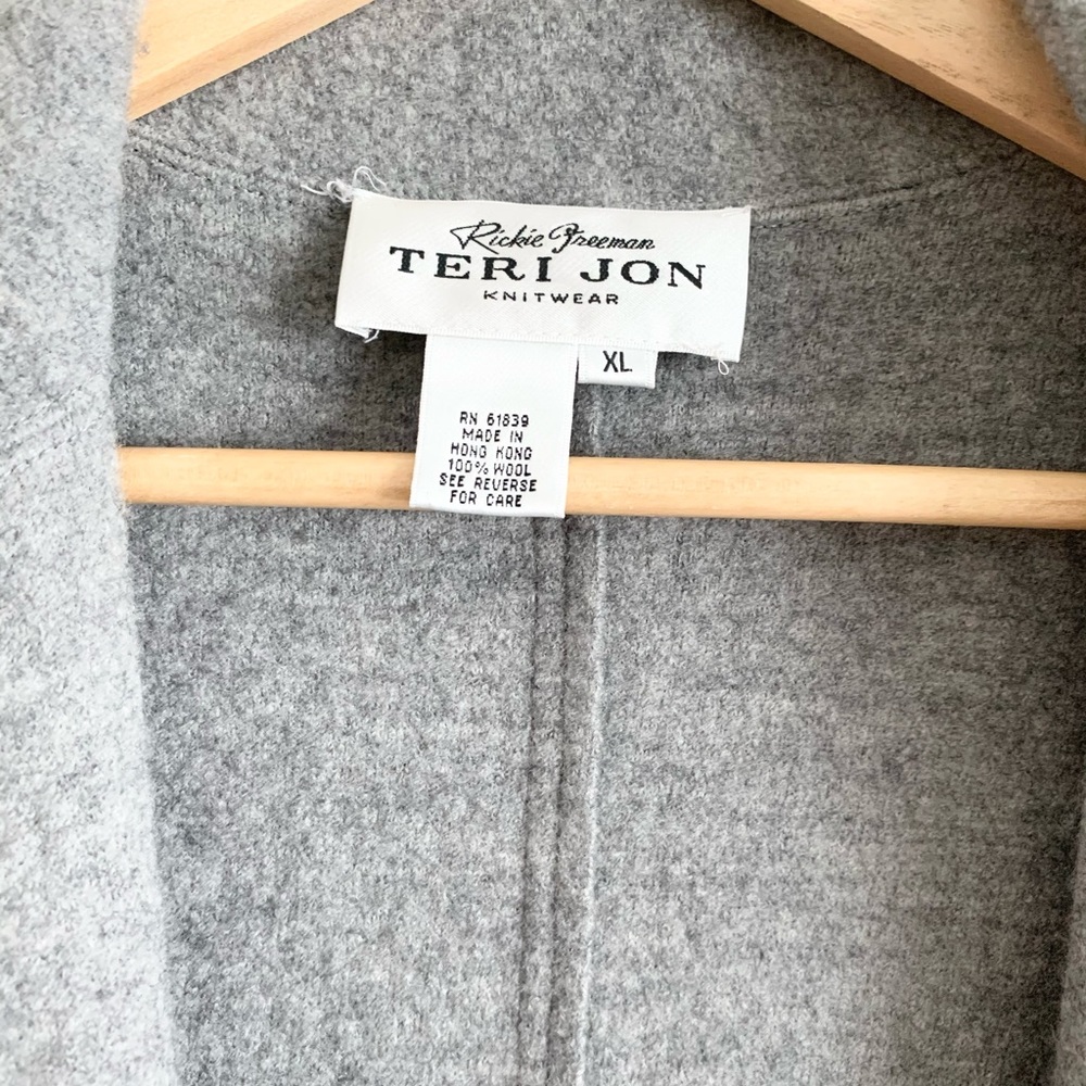 SOLD!Vintage Rickie Freeman for Teri Jon Grey Coat - Picture 14 of 14